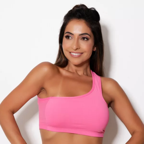 Top Fitness Assimétrico Alta Elasticidade e Conforto