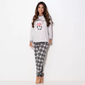 Pijama Longo Adulto Calça Estampada