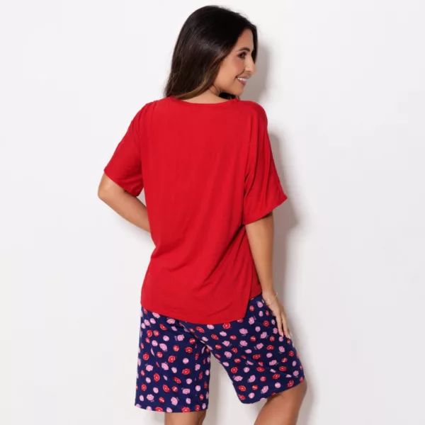 Pijama em Suede Manga Curta - Imagem 4