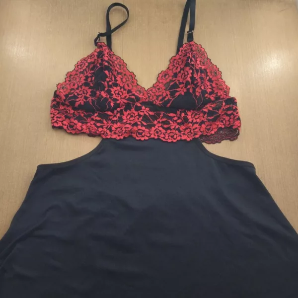 Camisola Suede e Renda Floral - Imagem 4