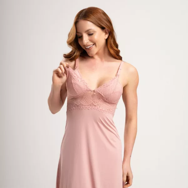 Camisola Amamentação com Robe abertura frontal e manga 7/8 - Imagem 5
