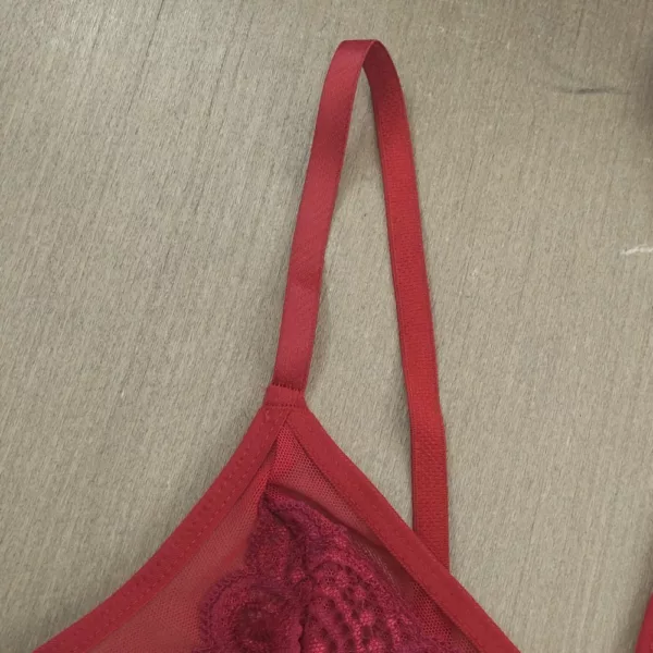 Camisola Feminina Microfibra Detalhe Tule e Renda - Imagem 9