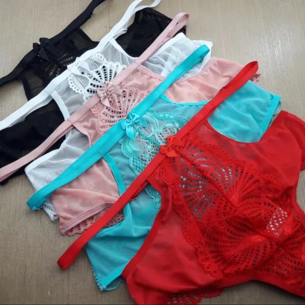 Calcinha Tanga em Tule Hot Pant Travessa - Imagem 6