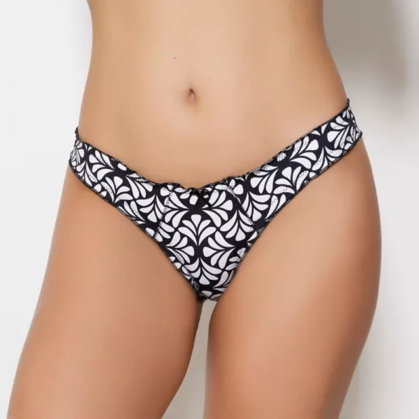 Calcinha em Micro Lisa e Estampada Babado - Imagem 3
