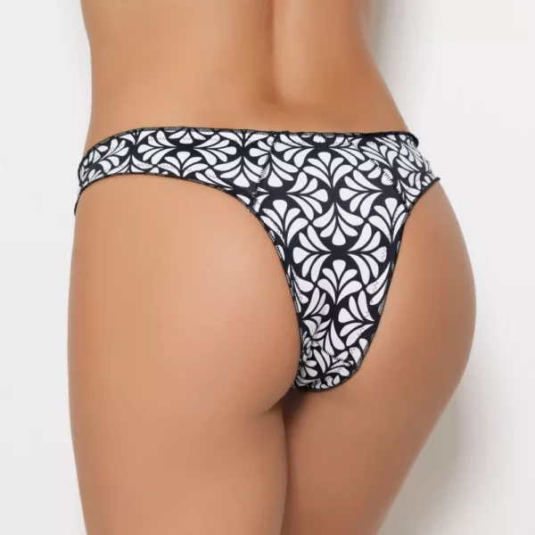 Calcinha em Micro Lisa e Estampada Babado - Imagem 4