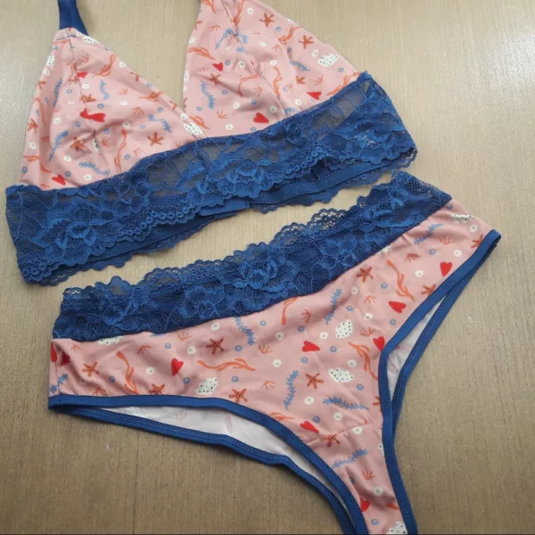 Conjunto sem Bojo Estampa Delicada Flor - Imagem 8