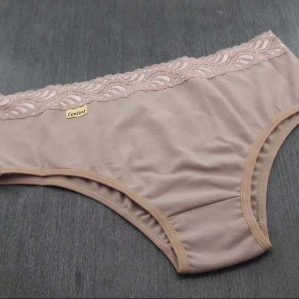 Calcinha Cotton Conforto detalhe em Renda - Imagem 7