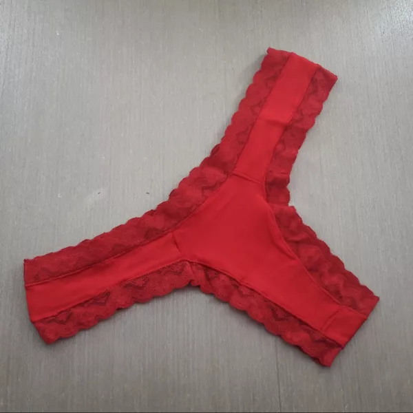 Calcinha Tanga com Elástico Rendado Revelação - Imagem 5