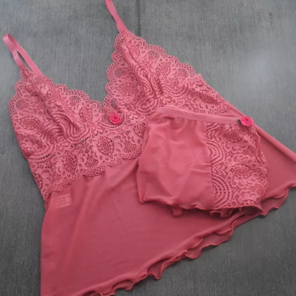 Baby Doll em Tule Liso Renda e Viés - Imagem 5