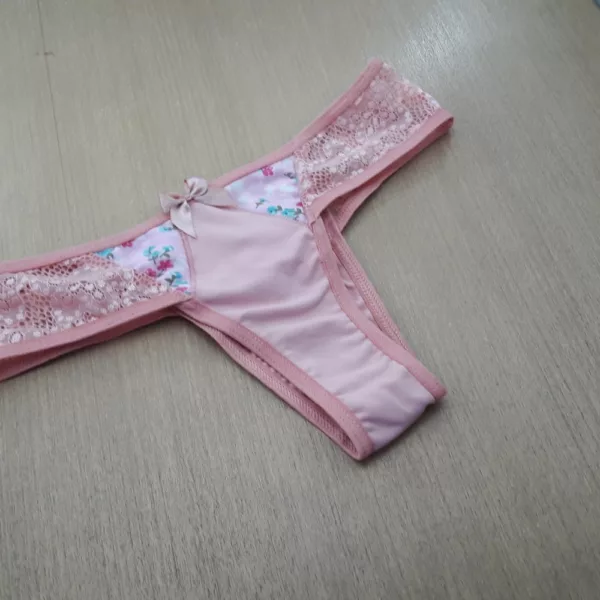 Conjunto com Bojo e Estampa Detalhes em Renda Betina - Imagem 9