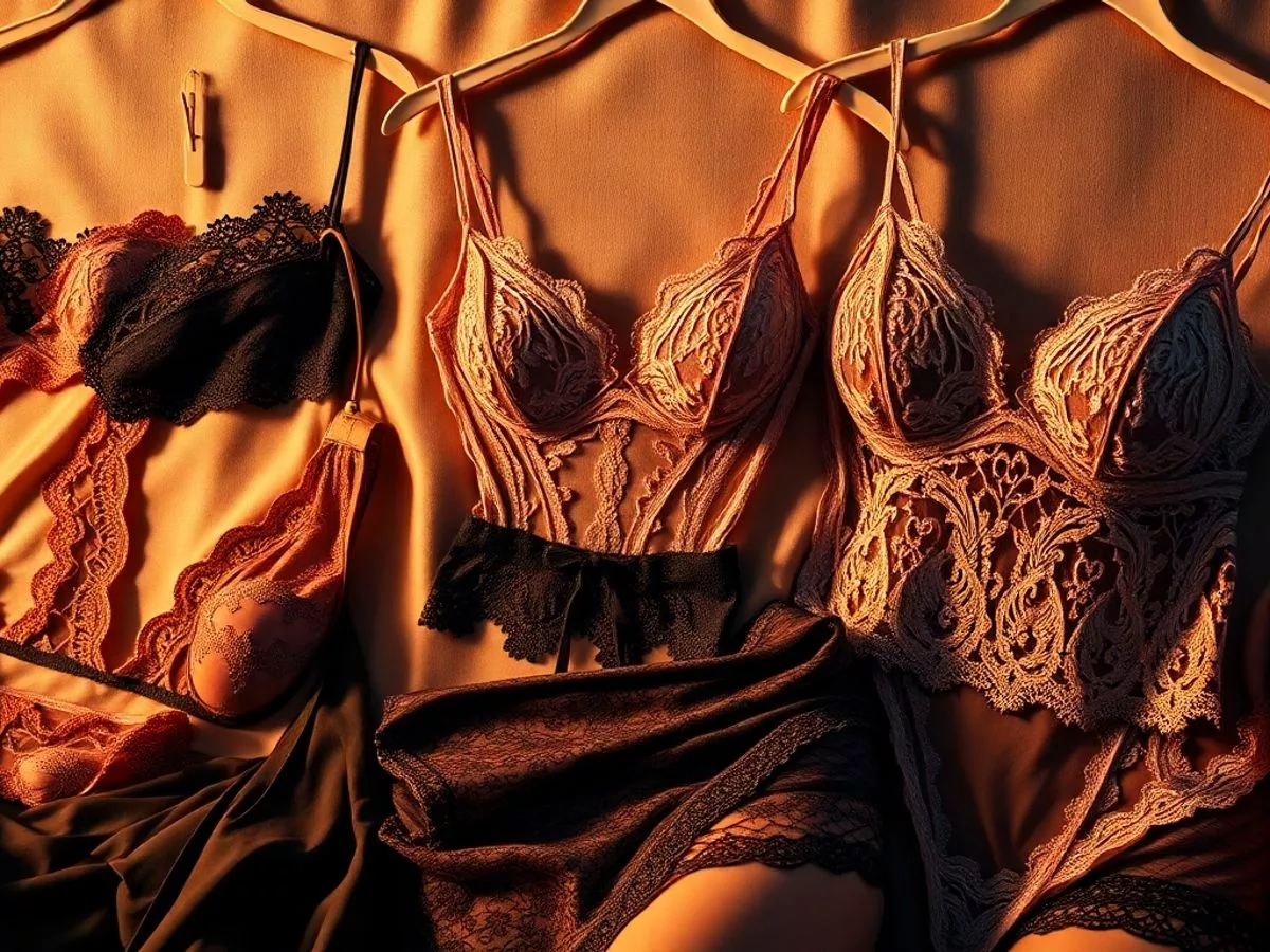 Conjunto de lingerie elegante e sedutor.