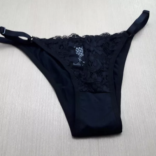 Tanga String Microfibra e Renda - Imagem 5