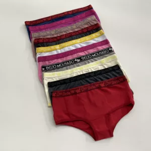 Kit 3 Calcinhas em Algodão tipo Shortinho Calça Bolero Cores