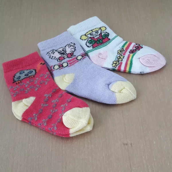 Kit com 3 Pares Meia Infantil Feminina - Imagem 3