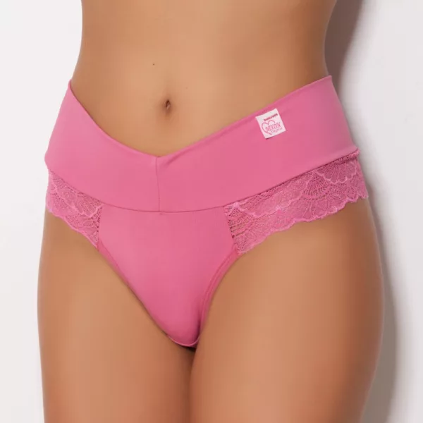 Tanga Fio e Cós Duplo Detalhe em Renda - Imagem 9