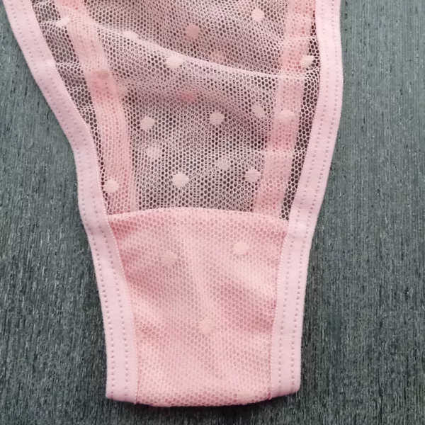 Camisola Sensual em Tule e Renda Decote Profundo Poá - Imagem 9