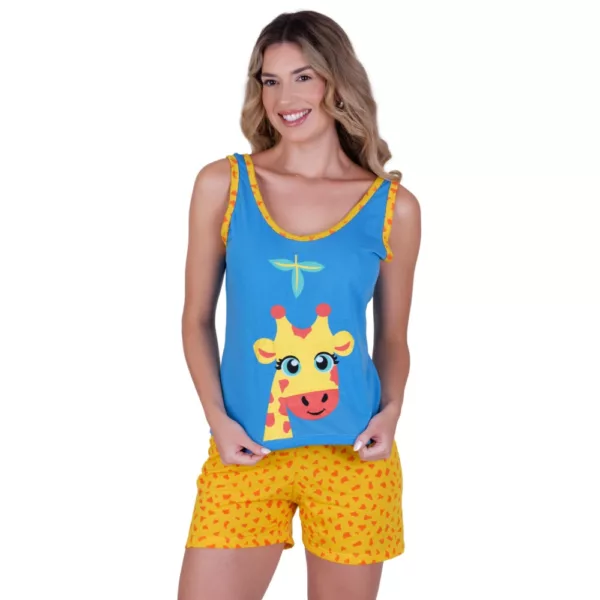 Baby Doll em Malha Estampada Regata Adulto - Imagem 3