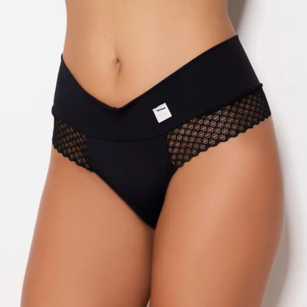 Tanga Fio e Cós Duplo Detalhe em Renda