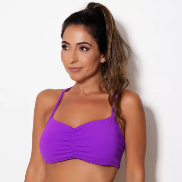 Top Fitness Poliamida Violeta MTX MODA