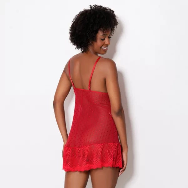 Camisola Sensuale com Renda e Tule - Imagem 2