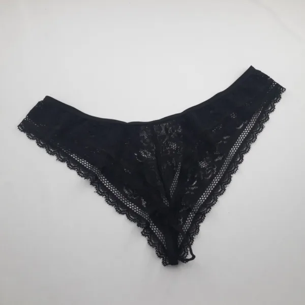 Calcinha Tanga em renda corte frontal Indiscreta - Imagem 4