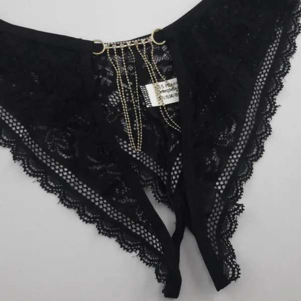 Calcinha Tanga em renda corte frontal Indiscreta - Imagem 5