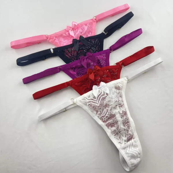 Tanga Sensual em Renda Delicada Fio Pérola