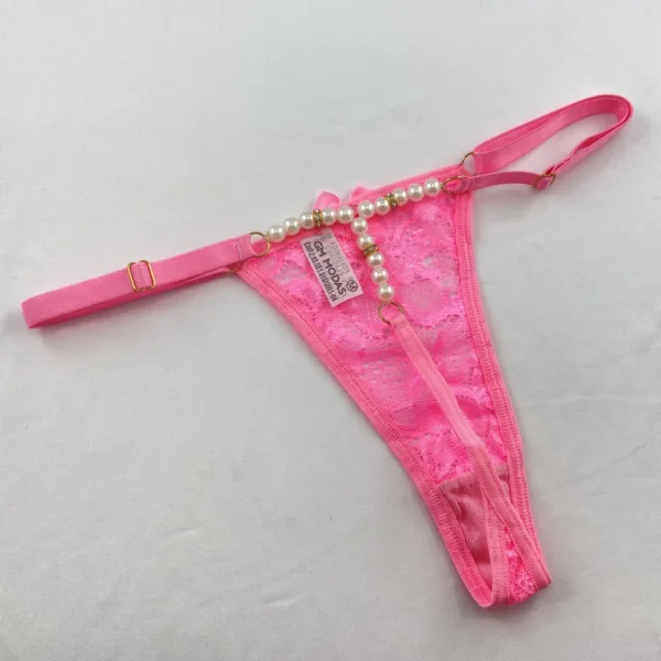 Tanga Sensual em Renda Delicada Fio Pérola