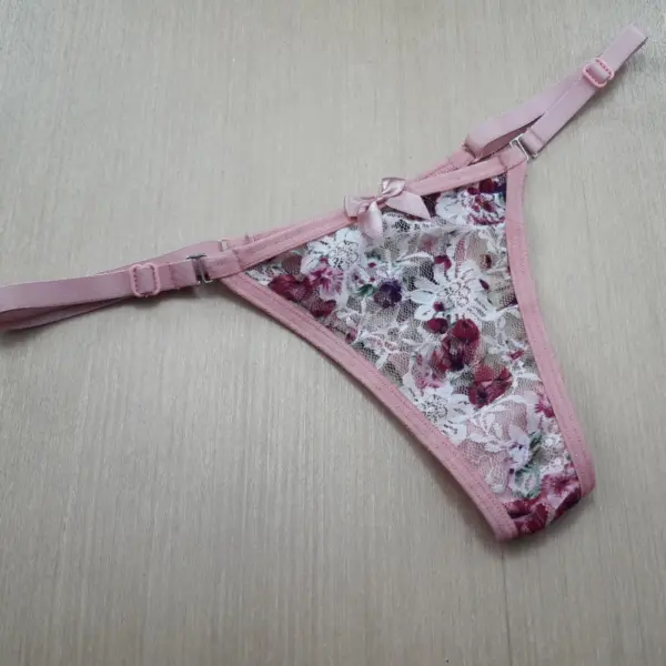 Tanga Fio em Renda com Fecho na Lateral - Imagem 3