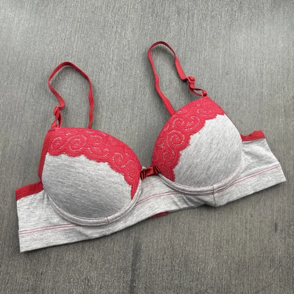 Conjunto Lingerie com Bojo e Renda Delicada Mescla