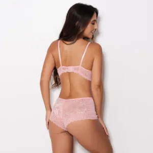 Conjunto Caleçon com Bojo Estruturado e Renda