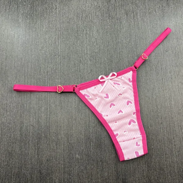 Calcinha Tanga Fio Dental Mini Triângulo Estampada