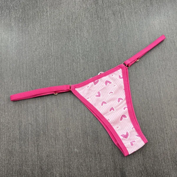 Calcinha Tanga Fio Dental Mini Triângulo Estampada