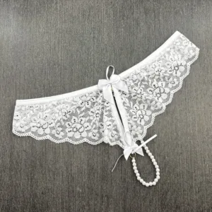 Tanga Frontal Vazado Fio Dental Pérola